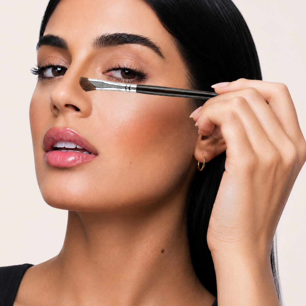 Cọ Đánh Khối Mũi Vạt Xéo BH Cosmetics Nose Shadow Brush BH525 Chuyên Nghiệp